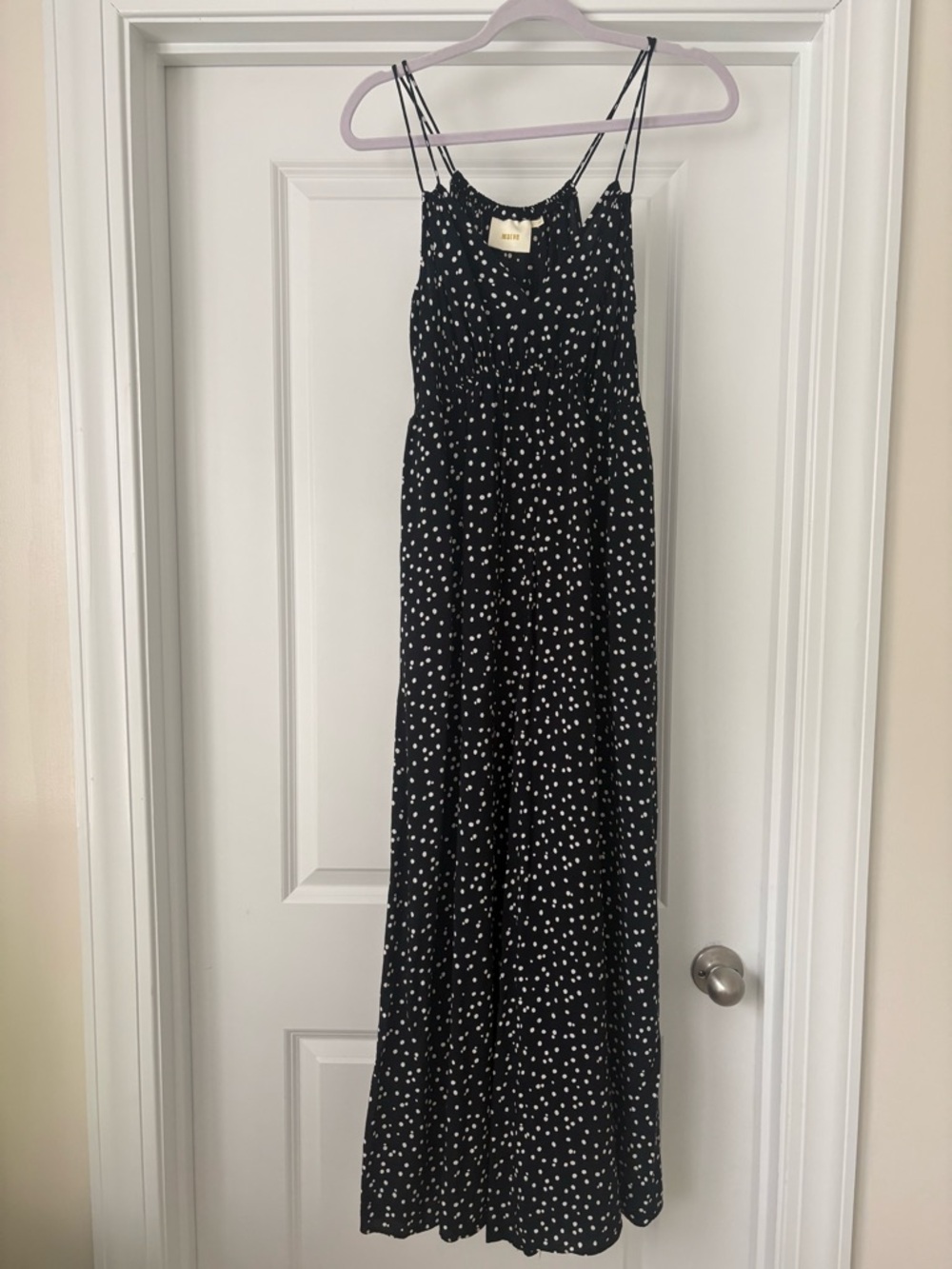 Maeve Black and White Polka Dot Pantsuit